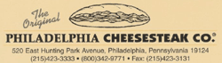 Philadelphia Cheesesteak Co. (215) 423-3333